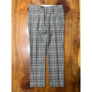 Etro 48 Dress pants 34 x 30 Wool Straight Flat Regular fit Designer Plaid EE16